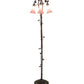 Meyda Lighting Tiffany Pond Lily 58" 3-Light Mahogany Bronze Floor Lamp With Pink Shade Glass