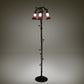 Meyda Lighting Tiffany Pond Lily 58" 3-Light Mahogany Bronze Floor Lamp With Violet Shade Glass