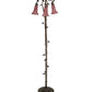 Meyda Lighting Tiffany Pond Lily 58" 3-Light Mahogany Bronze Floor Lamp With Violet Shade Glass