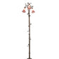 Meyda Lighting Tiffany Pond Lily 58" 3-Light Mahogany Bronze Floor Lamp With Violet Shade Glass