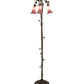 Meyda Lighting Tiffany Pond Lily 58" 3-Light Mahogany Bronze Floor Lamp With Violet Shade Glass