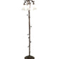 Meyda Lighting Tiffany Pond Lily 58" 3-Light Mahogany Bronze Floor Lamp With White Shade Glass