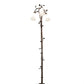 Meyda Lighting Tiffany Pond Lily 58" 3-Light Mahogany Bronze Floor Lamp With White Shade Glass