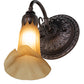 Meyda Lighting Tiffany Pond Lily 6" Mahogany Bronze Wall Sconce With Amber Favrile Shade Glass