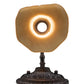 Meyda Lighting Tiffany Pond Lily 6" Mahogany Bronze Wall Sconce With Amber Favrile Shade Glass