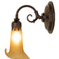 Meyda Lighting Tiffany Pond Lily 6" Mahogany Bronze Wall Sconce With Amber Favrile Shade Glass