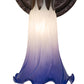 Meyda Lighting Tiffany Pond Lily 6" Mahogany Bronze Wall Sconce With Blue & White Shade Glass