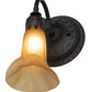 Meyda Lighting Tiffany Pond Lily 6" Oil Rubbed Bronze Wall Sconce With Amber Favrile Shade Glass