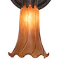 Meyda Lighting Tiffany Pond Lily 6" Oil Rubbed Bronze Wall Sconce With Amber Shade Glass