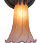 Meyda Lighting Tiffany Pond Lily 6" Oil Rubbed Bronze Wall Sconce With Amber & Violet Shade Glass