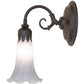 Meyda Lighting Tiffany Pond Lily 6" Oil Rubbed Bronze Wall Sconce With Gray Shade Glass