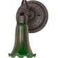 Meyda Lighting Tiffany Pond Lily 6" Oil Rubbed Bronze Wall Sconce With Green Favrile Shade Glass