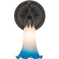 Meyda Lighting Tiffany Pond Lily 6" Oil Rubbed Bronze Wall Sconce With Pink & Blue Shade Glass