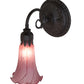 Meyda Lighting Tiffany Pond Lily 6" Oil Rubbed Bronze Wall Sconce With Violet Shade Glass