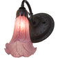 Meyda Lighting Tiffany Pond Lily 6" Oil Rubbed Bronze Wall Sconce With Violet Shade Glass