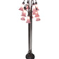 Meyda Lighting Tiffany Pond Lily 60" 12-Light Mahogany Bronze Floor Lamp With Cranberry Red Shade Glass