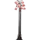 Meyda Lighting Tiffany Pond Lily 60" 12-Light Mahogany Bronze Floor Lamp With Cranberry Red Shade Glass