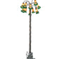 Meyda Lighting Tiffany Pond Lily 61" 12-Light Bronze Floor Lamp With Amber & Green Shade Glass