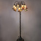 Meyda Lighting Tiffany Pond Lily 61" 12-Light Bronze Floor Lamp With Amber Iridescent Shade Glass