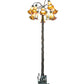 Meyda Lighting Tiffany Pond Lily 61" 12-Light Bronze Floor Lamp With Amber Iridescent Shade Glass