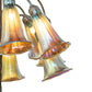 Meyda Lighting Tiffany Pond Lily 61" 12-Light Bronze Floor Lamp With Amber Iridescent Shade Glass