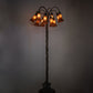 Meyda Lighting Tiffany Pond Lily 61" 12-Light Bronze Floor Lamp With Amber Shade Glass