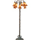 Meyda Lighting Tiffany Pond Lily 61" 12-Light Bronze Floor Lamp With Amber Shade Glass