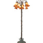 Meyda Lighting Tiffany Pond Lily 61" 12-Light Bronze Floor Lamp With Amber Shade Glass