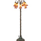 Meyda Lighting Tiffany Pond Lily 61" 12-Light Bronze Floor Lamp With Amber & Violet Shade Glass