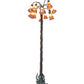 Meyda Lighting Tiffany Pond Lily 61" 12-Light Bronze Floor Lamp With Amber & Violet Shade Glass