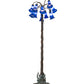 Meyda Lighting Tiffany Pond Lily 61" 12-Light Bronze Floor Lamp With Blue Favrile Shade Glass