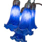 Meyda Lighting Tiffany Pond Lily 61" 12-Light Bronze Floor Lamp With Blue Favrile Shade Glass