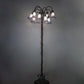 Meyda Lighting Tiffany Pond Lily 61" 12-Light Bronze Floor Lamp With Gray Shade Glass