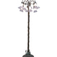 Meyda Lighting Tiffany Pond Lily 61" 12-Light Bronze Floor Lamp With Gray Shade Glass