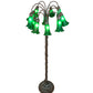 Meyda Lighting Tiffany Pond Lily 61" 12-Light Bronze Floor Lamp With Green Shade Glass