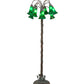 Meyda Lighting Tiffany Pond Lily 61" 12-Light Bronze Floor Lamp With Green Shade Glass