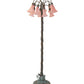 Meyda Lighting Tiffany Pond Lily 61" 12-Light Bronze Floor Lamp With Pink Shade Glass