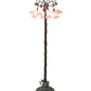 Meyda Lighting Tiffany Pond Lily 61" 12-Light Bronze Floor Lamp With Pink Shade Glass