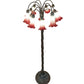 Meyda Lighting Tiffany Pond Lily 61" 12-Light Bronze Floor Lamp With Pink & White Shade Glass