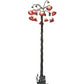 Meyda Lighting Tiffany Pond Lily 61" 12-Light Bronze Floor Lamp With Pink & White Shade Glass