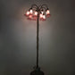 Meyda Lighting Tiffany Pond Lily 61" 12-Light Bronze Floor Lamp With Violet Shade Glass