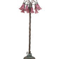 Meyda Lighting Tiffany Pond Lily 61" 12-Light Bronze Floor Lamp With Violet Shade Glass