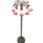 Meyda Lighting Tiffany Pond Lily 61" 12-Light Bronze Floor Lamp With Violet Shade Glass