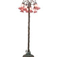 Meyda Lighting Tiffany Pond Lily 61" 12-Light Bronze Floor Lamp With Violet Shade Glass