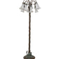 Meyda Lighting Tiffany Pond Lily 61" 12-Light Bronze Floor Lamp With White Shade Glass