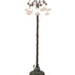 Meyda Lighting Tiffany Pond Lily 61" 12-Light Bronze Floor Lamp With White Shade Glass