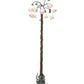 Meyda Lighting Tiffany Pond Lily 61" 12-Light Bronze Floor Lamp With White Shade Glass