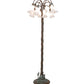 Meyda Lighting Tiffany Pond Lily 61" 12-Light Bronze Floor Lamp With White Shade Glass