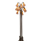 Meyda Lighting Tiffany Pond Lily 63" 12-Light Mahogany Bronze Floor Lamp With Amber & Violet Shade Glass