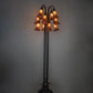 Meyda Lighting Tiffany Pond Lily 63" 12-Light Mahogany Bronze Floor Lamp With Petal Amber Shade Glass
